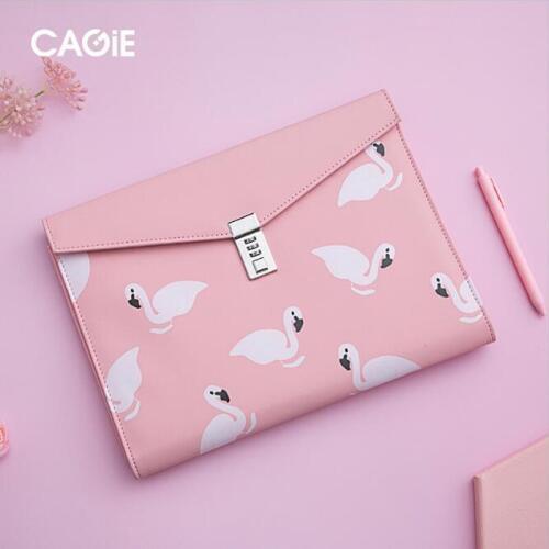 A4 Document File Folder with Password Lock Briefcase Organizer PU Leather Office Manager Bag Ladies Gift