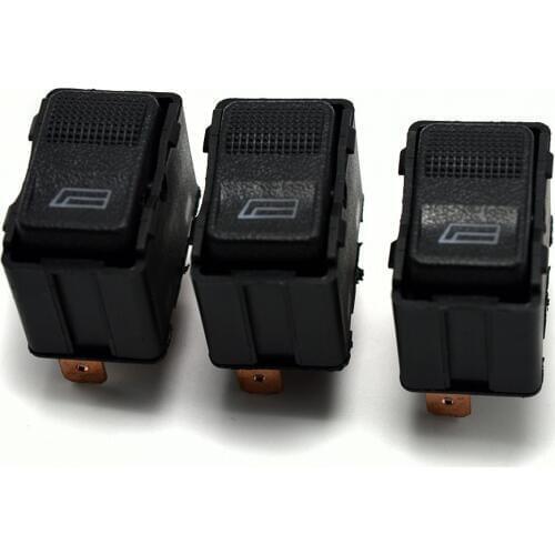 Free shipping 3Pcs NEW RED LIGHT single electronic window switch for Audi A6 C4 V8 Quattro 80 B3 B4 90 100 + 893 959 855