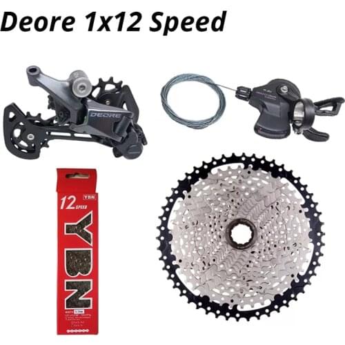 Shimano Deore M6100 1x12 Speed derailleurs Groupset 12 speed right shift lever dowel YBN Chain RD sunshine cassette 46T 50T 52T
