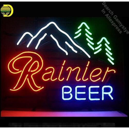 Rainier Beer Neon Light Sign Neon bulbs sign neon sign Decor Glass Tube for Bar Pub Hotel Wedding Party handcrafted Aesthetic