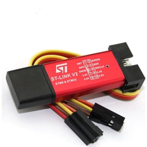New Version 1set ST LINK Stlink ST-Link V2 Mini STM8 STM32 Simulator Download Programmer Programming With Cover A41