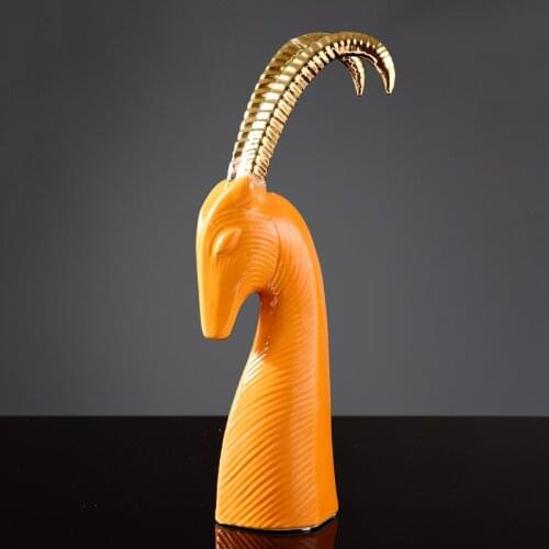 SIMPLE MODERN CERAMIC ANTELOPE SET FENG SHUI HOME DECORATION CREATIVE NORDIC LIVING ROOM CRAFTS ACCESSORIES DECORATION CRAFTS