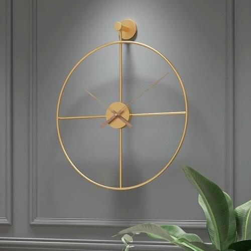Luxury Creative Wall Clock Modern Design Nordic Simple Silent Metal Fashion Wall Clock Living Room Reloj Pared Home Decor DG50WC