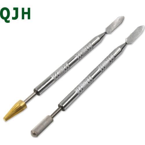 DIY Leather Edge Oil Gluing Dye Pen Applicator Speedy Paint Roller Tool for Leather Craft Tools Dual Brass Head