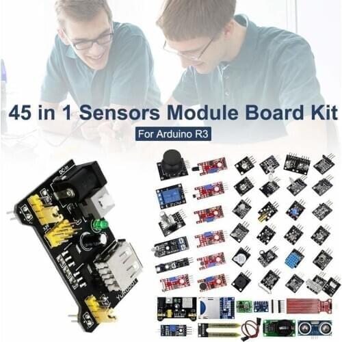 45 Sensor Assortment Kit 37 Sensors Kit Sensor Starter Kit for Arduino Raspberry pi Sensor 16 in 1 Robot Projects Starter Kit