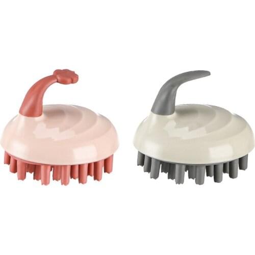 Comfortable Soft Tooth Silicone Meridian Massage Brush Relieve Fatigue Head Scalp Health Care Cleaning Comb Remove Dandruff