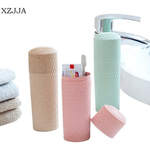 XZJJA Creative Portable Tooth Brush Storage Box Toothbrush Toothpaste Organizer Tableware Fork Spoons Protect Container
