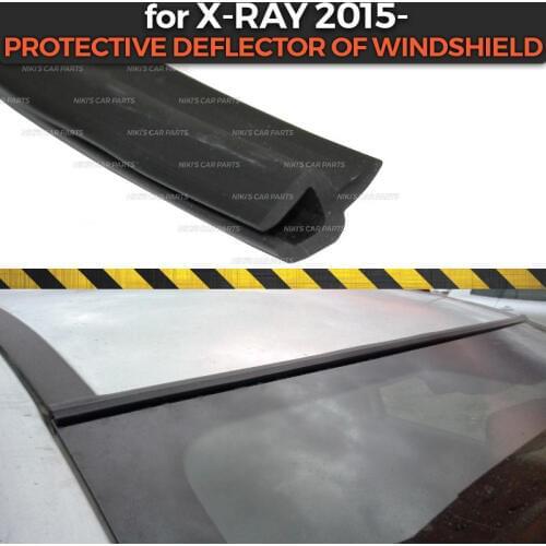 Protective deflector for Lada X-Ray 2015- of windshield Rubber protection aerodynamic function car styling cover pad accessories