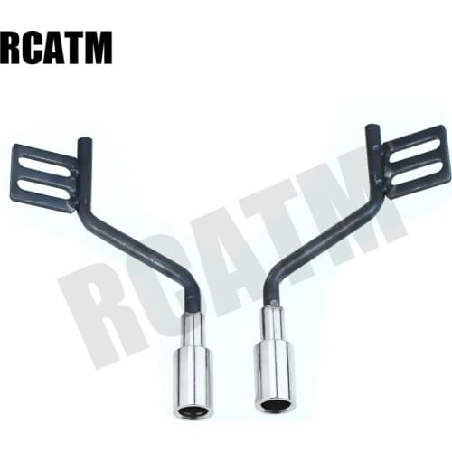 1 Pair Metal Exhaust Pipe For 1/10 RC Crawler Car Axial Scx10 TraxxasTRX-4