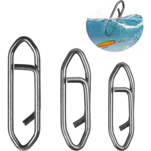 30Pcs Power Stainless Steel Fast Fishing Clips Snap Fishing connector 44-121LB Quick Change Lead Links Clips for Fishing Tackle