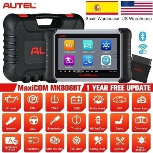 Autel MaxiCOM MK808BT OBD2 Scanner Car Diagnostic Tool Full System Diagnosis IMMO/EPB/SAS/BMS/TPMS/DPF Upgraded Version of MK808