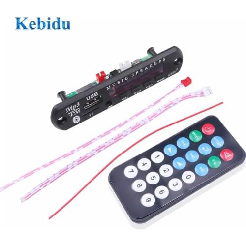 KEBIDU Car Mp3 Player Car Bluetooth Car Stereo 12V WMA Decoder Board Audio Module USB TF Radio Bluetooth 5.0 Power Protection