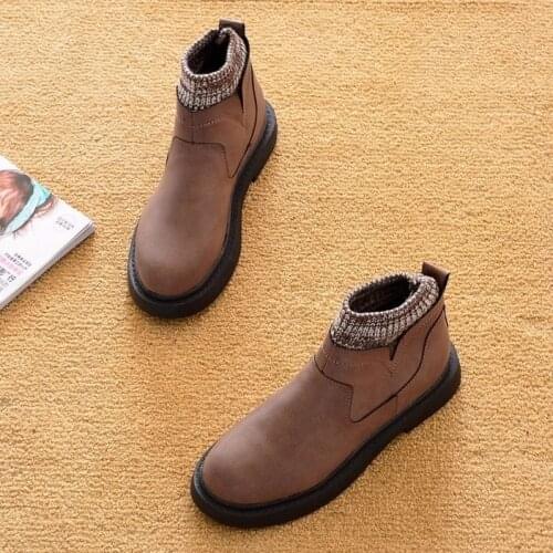 Shoes Woman Spring Autumn Flat Heel Ankle Boots Single Boots Flat Martin Womens Short Snow Boots Ankle Platform Luxury Fashion