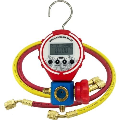 Pressure Gauge Manifold meter Refrigeration Digital Vacuum Pressure Manifold Tester Meter HVAC Temperature Tester with Hose