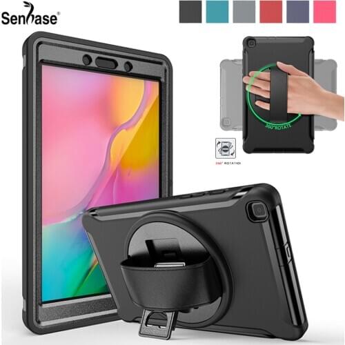 Kids Safe Shockproof PC + TPU Combo Hand Strap Stand Full body Tablet Cover For Samsung Galaxy Tab A 8.0 2019 SM T290 T295 Case