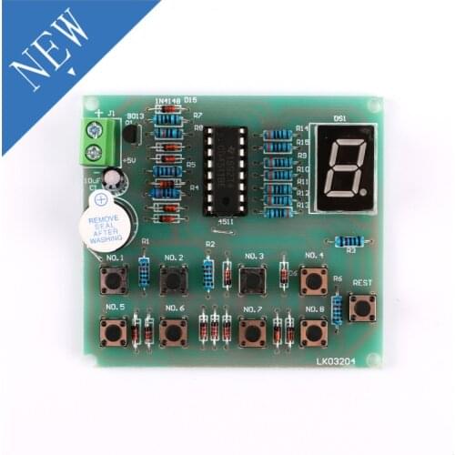 8 Ways Digital Responder Parts Electronic Component CD4511 Welding Practice Board PCB Soldering Practice Experiment DIY Kit