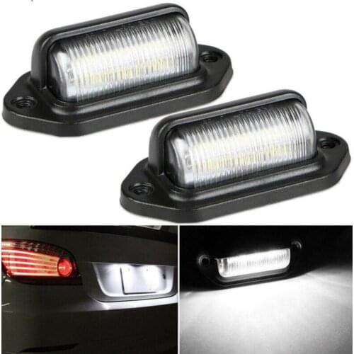 2Pcs 6Led license plate light car 12V license plate light, motorcycle boat truck tail light trailer side light