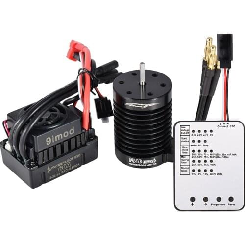 Hot Sale 9imod F540-V2 4370KV Brushless Sensorless Waterproof Motor 3.175mm+60A ESC For 1/10 RC Drift Racing Off-road Car Truck