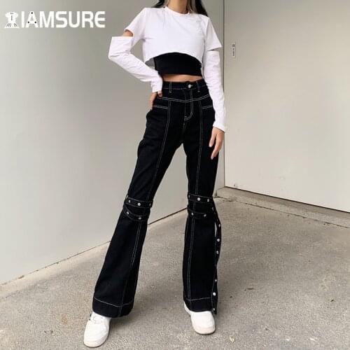 Женские брюки клеш IAMSURE China At AliExpress