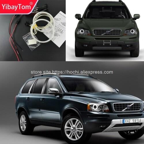 YibayTom ccfl angel eyes kit white 6000k ccfl halo rings headlight for Volvo XC90 2010 2011 2012 2013