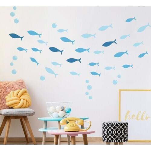 Funlife Boys Room Layout Wall Stickers Living Room Decoration Stair Stickers Multi-function Small Fish Home Decoration Stickers