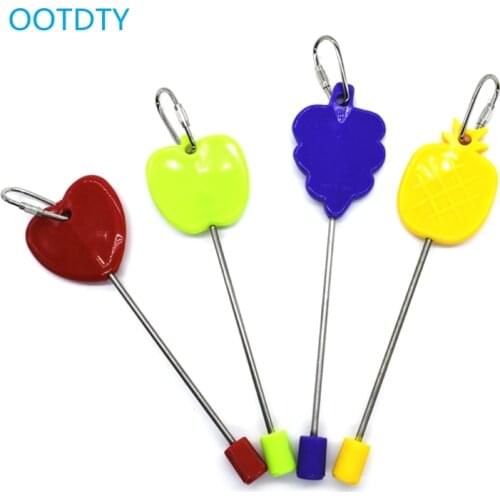 Stainless Steel Meat Food Holder Stick Fruit Skewer Bird Treating Tool Parrot Toy Cage Accessories