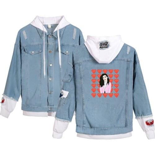 New France Style Mens Distressed Destroyed Charli xcx print Skull Biker Blue Denim Jacket Size XXS-4XL