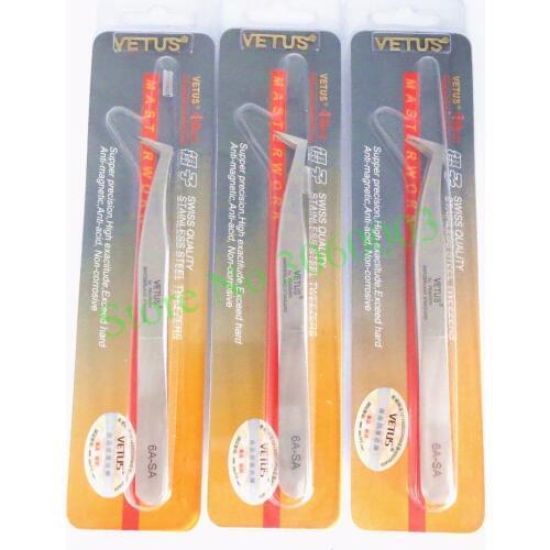 Eyelash extension Tweezers VETUS 6A-SA for Makeup Eyelash False Eyelashes Extension Styling Tool