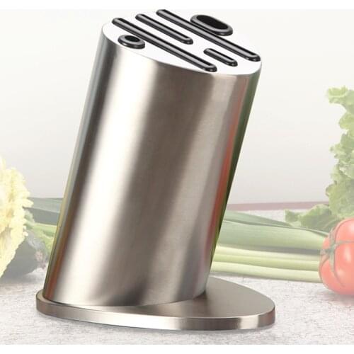 Anti Slip Kitchen Stand Stainless Steel Knife Holder Knives Storage Rack Accessories Tools Gadgets