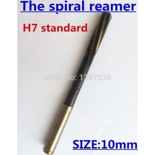 1PCS 10*38*133mm M35 material Containing cobalt Straight Shank Machine Spiral Reamer H7 accuracy