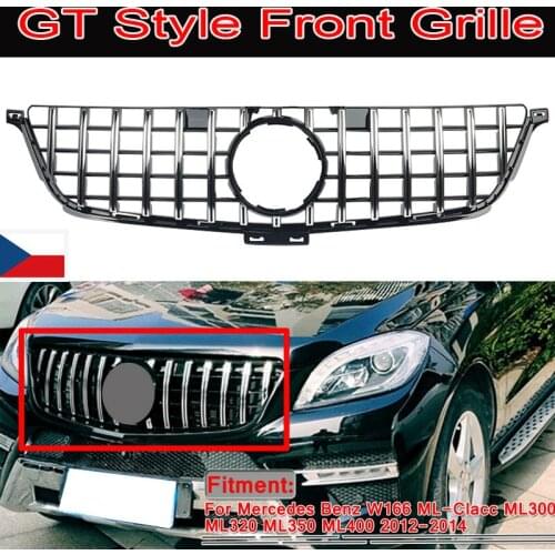 MagicKit Grille for MERCEDES W166 ML-Class 2012-2015 GT-R Panamericana Look Chrome Black