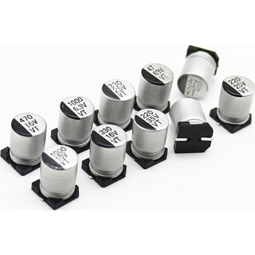20pcs SMD Electrolytic capacitor aluminum 6.3V 10V 16V 25V 35V 50V 1UF 2.2UF 4.7UF 10UF 47UF 100UF 220UF 330UF 470UF 680UF