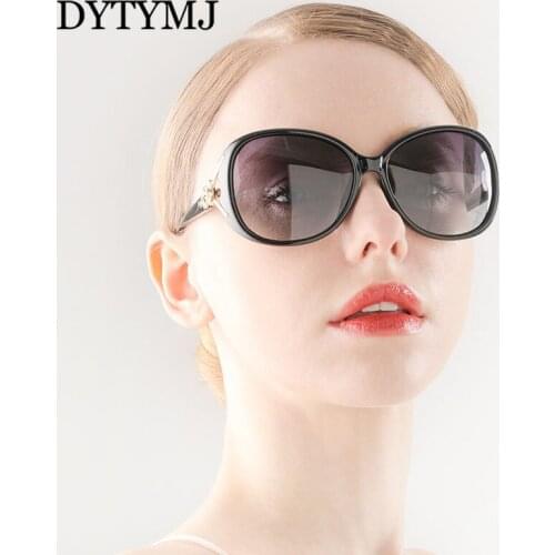 DYTYMJ Round Polarized Sunglasses Women 2021 Luxury Brand Gradient Women Sunglasses Anti-UV Polarized Driving Womens Sunglasses