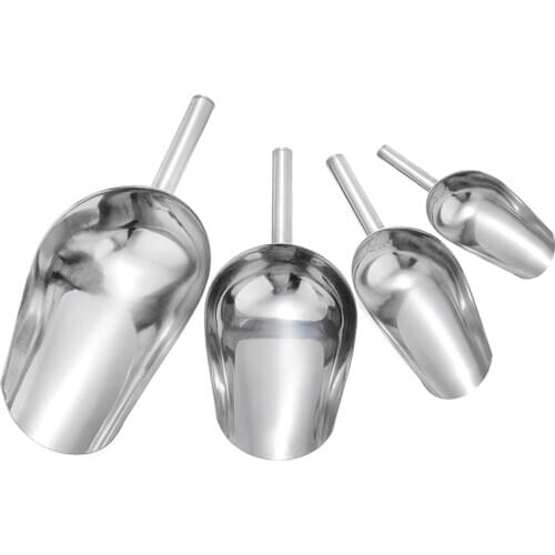 1PCS 8/9/10/11 inch Bar Ice Scoop Stainless Steel Food Flour Candy Scoop Spice Shovel Bar Kitchen Cooking Tool mayitr