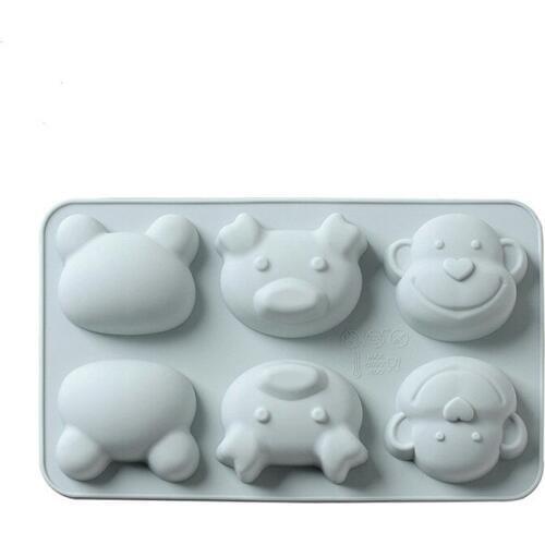 1Pc Cartoon animals Silicone Fondant Cake Mold Chocolate Molds DIY Cake Decorating Tools Silicone Cookies Ice Molds