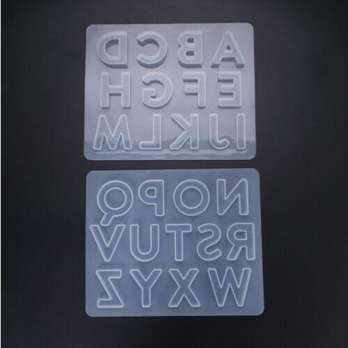 1Pcs English Alphabet Resin Molds Silicone Number Letter Epoxy Resin Mold Letter Moulds For DIY Jewelry Making Findings