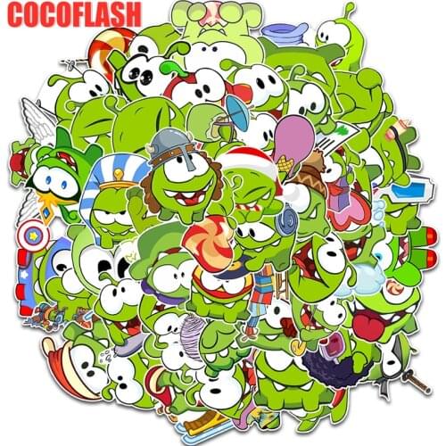 10/50PCS/set Cut The Rope Funny Game Frog Stickers For Toy Laptop Luggage Phone Suitcase Guitar Fridge Motorcycle