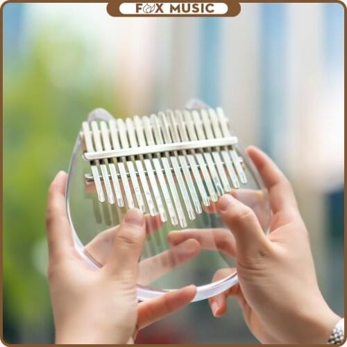 17 Keys Thumb Piano Transparent Musical Keyboard instrument Kalimba Acrylic Kit W/ Tuning Hammer K01-C