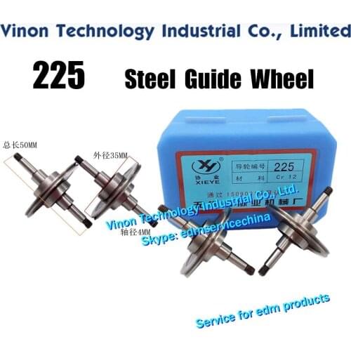 225 Steel Guide Wheel (1 Pair=2PCS) XieYe Brand Spare Parts.OD.35mm, Axis dia.4mm,Total length 50mm. High Precision Guide-Pulley