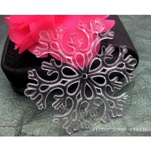 3/6pcs Plastic Transparent Snowflake Wedding/Christmas decoration craft Diy accessories 2sizes