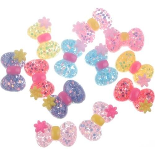 50Pcs Clear Bling Resin Tie Decoration Crafts Flatback Cabochon Embellishments For Scrapbooking Diy Accessories