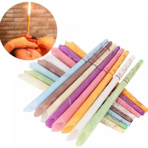 8PCS Earwax Candles Hollow Blend Cones Beeswax Cleaner Aromatherapy Ear Wax Removar Ear Treatment Care Tools Healthy Therapy