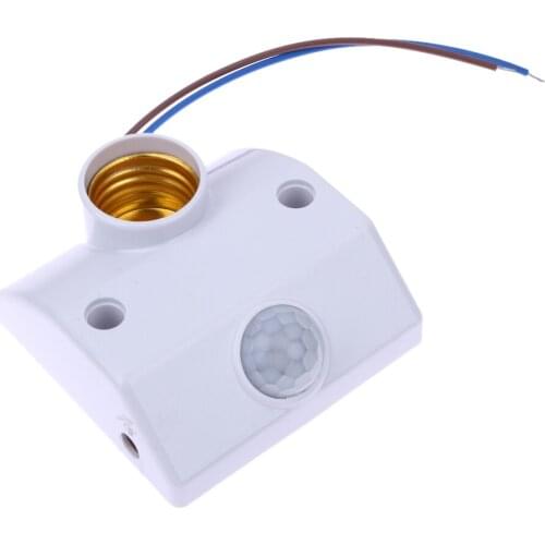 E27 220V Infrared Motion Sensor Automatic Light Lamp Holder Switch New