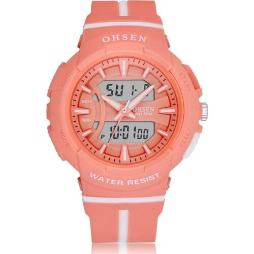 Digital Quartz women Girl Sport watch Stopwatch Cute Pink electronic waterproof Silicone Lady wristwatch relogio feminino clocks