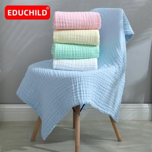 Educhild Baby Bathroom Cotton Towel Infant Shower Absorbent Quick Drying Terry Bath Newborn Blankets Toddler Square Towels