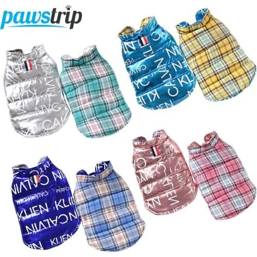 Reversible Pet Dog Coat Winter Jacket Dog Clothes Warm Puppy Clothing For Dogs Cats Winter Clothes Chihuahua Small Dog Coat
