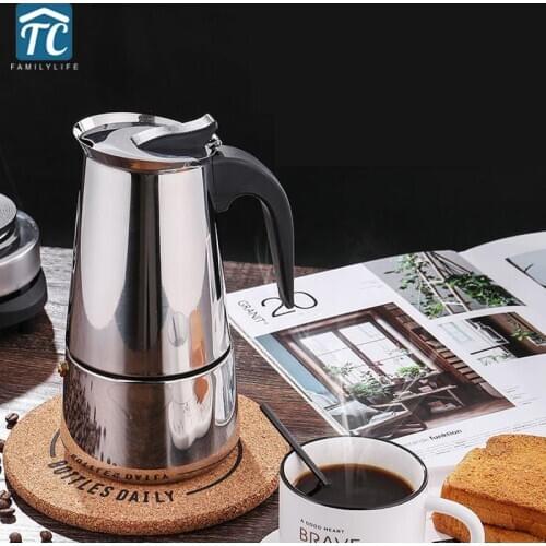 Coffee Maker Pot Stainless Steel Coffee Pot Moka Pot Geyser Coffee Brewer Latte Mocha Espresso Percolator Stove Coffee Kettle