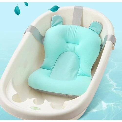 Baby Bath Mat Portable Newborn Bathing Non-slip Cushion Baby Floating Bather Bath Mat Shower Support Mat Safety