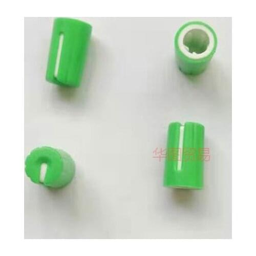 100pcs 270 degree D axis D hole green half shaft potentiometer knob cap plastic cover twist cap twitter cap16.5*10.5mm