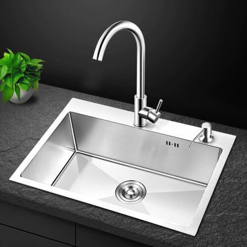 Kitchen stainless steel thick single bowl sink rectangle above counter or undermount vegetable washing basin sinks mx9091417